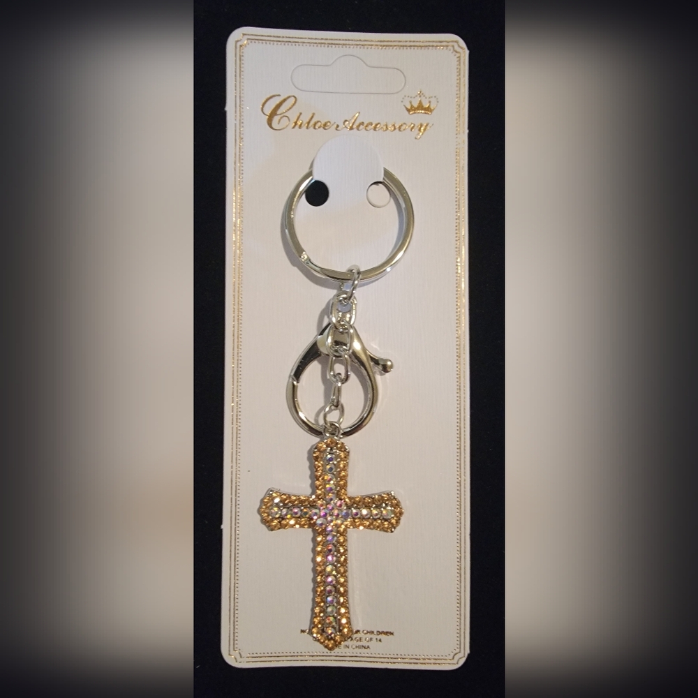 Yellow Cross Keychain - Picture 2 of 2